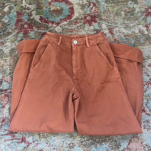 Free People Pants - Free People Rust Brown Wide Leg Pants. Reposhing because I need a bigger size.